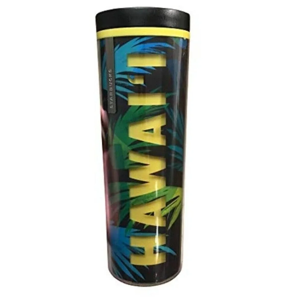 Starbucks HAWAII Palms 🌴 Insulated Travel Tumbler Blue Green w Slider Lid 2013